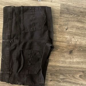 mudd size 15 black denim shorts stretch